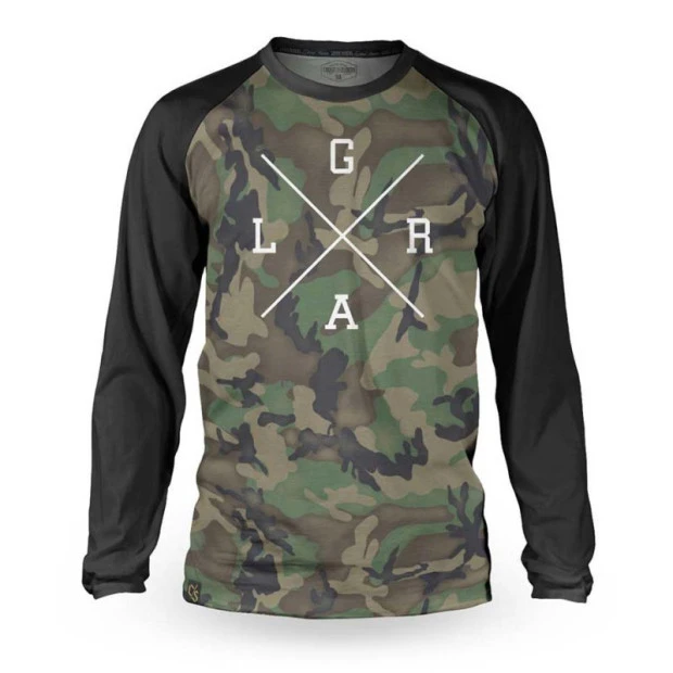 Maillot VTT Manches Longues Loose Riders Camo Raglan Vert Forêt 1 Maillot VTT Manches Longues Loose Riders Camo Raglan Vert Forêt