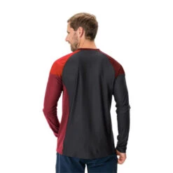 Maillot VTT Manches Longues Vaude Moab LS VI Rouge Brillant -Accessoires De Vélo maillot vtt manches longues vaude moab ls vi rouge brillant 3
